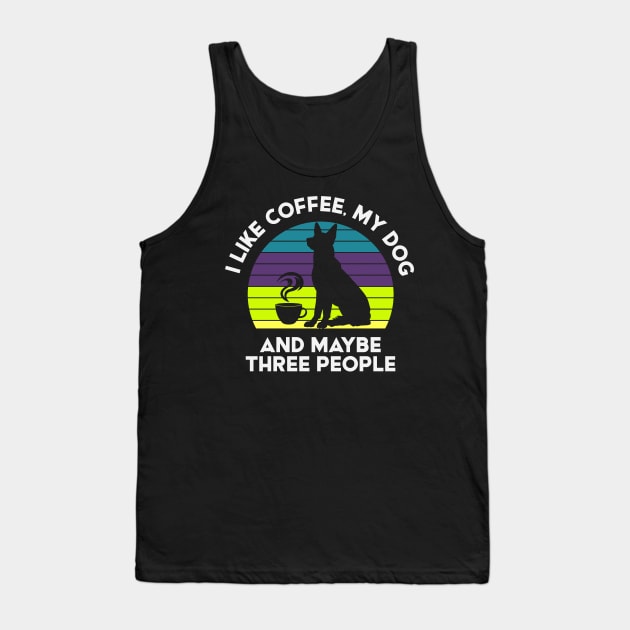 I Love Coffee and Dogs Tank Top by machmigo